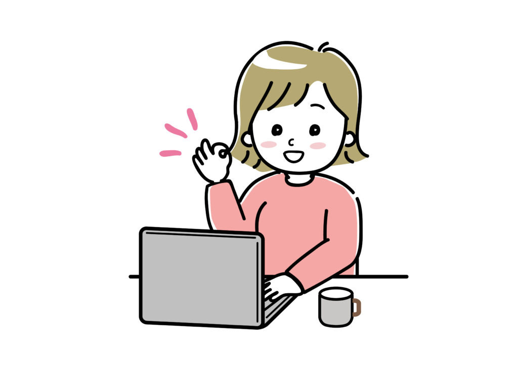 就労継続支援b型事業所でパソコン作業をする女性