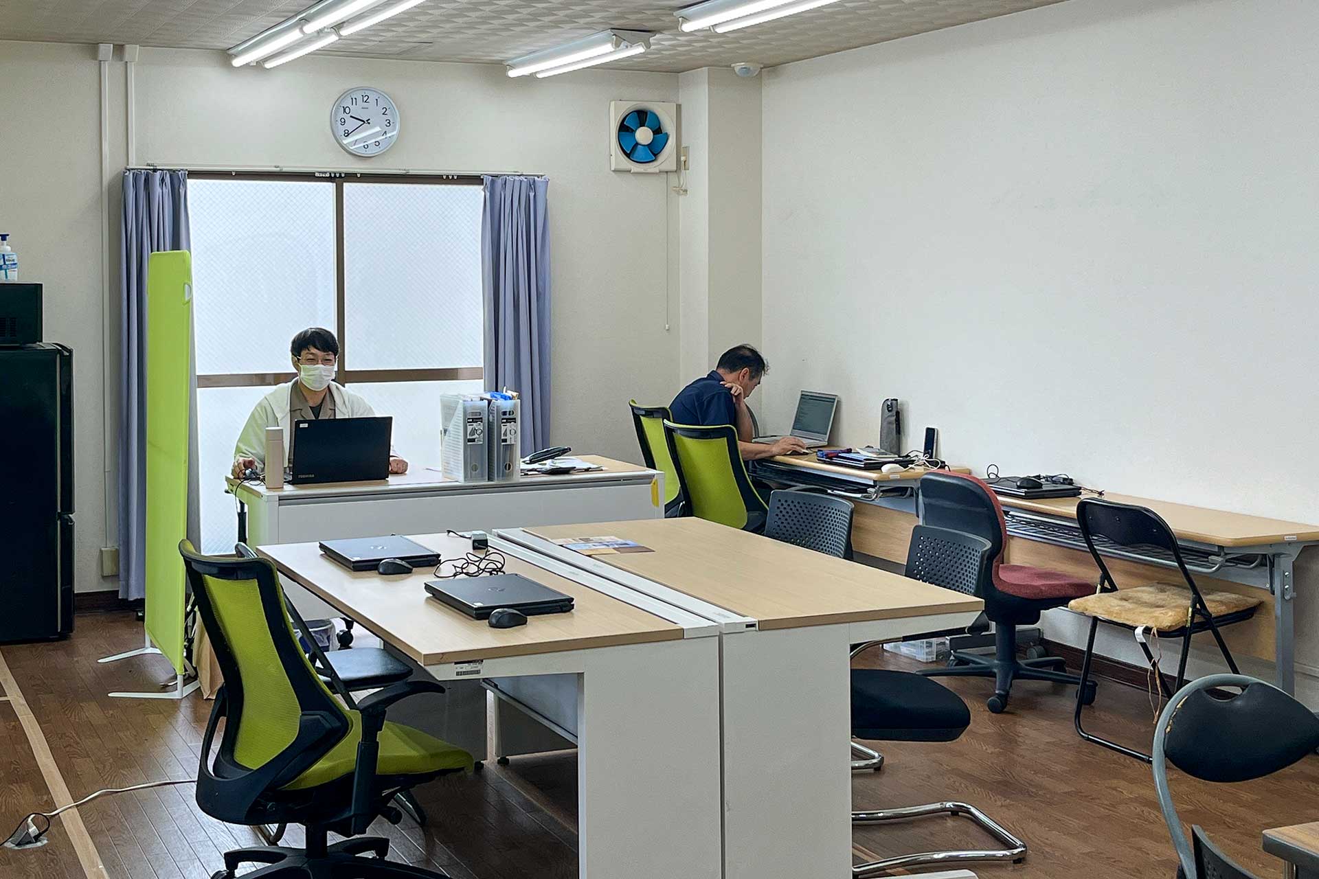 笑店グループ就労継続支援B型ふるかわばし笑店の事業所内の風景