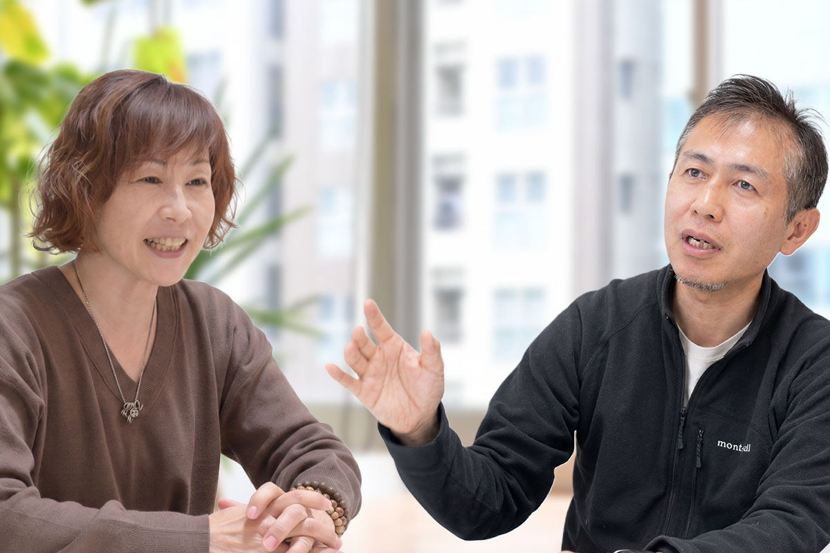 笑店グループ・管理者の扇谷さんと辻本さん